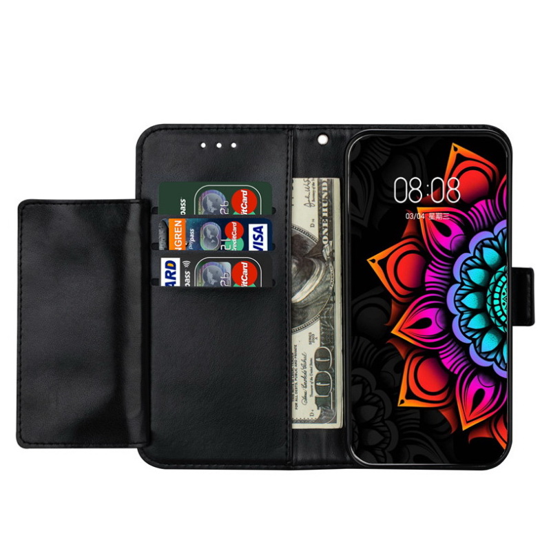Case Samsung Galaxy A7 (2018) #เคสฝาพับหนัง PU แบบกระเป๋าสตางค์พิมพ์ลาย
