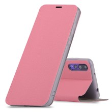 เคส Huawei P20 Pro #เคสฝาพับหนัง PU Litchi Skin Leather Stand Case พร้อมช่องเสียบการ์ด