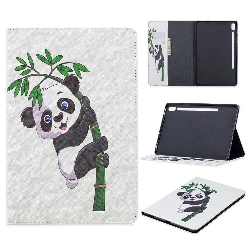 เคส Samsung Galaxy Tab S7 SM-T870 SM-T875 #เคสฝาพับสไตล์กระเป๋าสตางค์พิมพ์ลายสวยๆ Pattern Printing Magnetic Leather