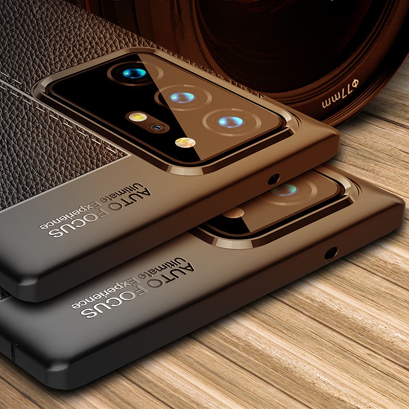 Case Samsung Galaxy S20 Ultra / S20 Ultra 5G #เคสฝาหลัง TPU ผิวลิ้นจี่ช่วยป้องกันลายนิ้วมือและกันลื่นได้ดี