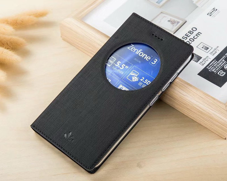 เคส Asus Zenfone 3 ZE552KL #เคสฝาพับหนัง PU มีช่องวิว VILI Folding Stand Hollow Window Leather