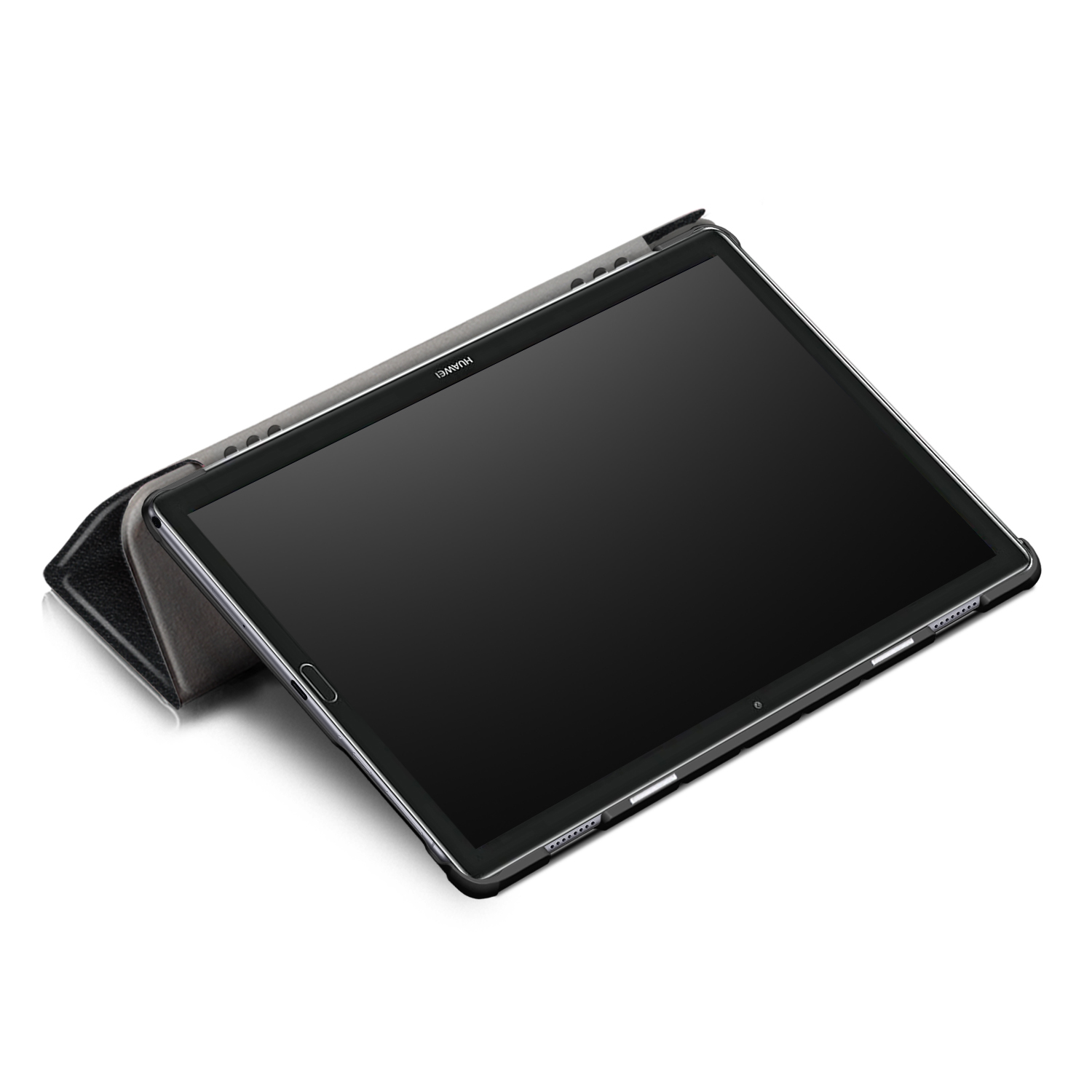 เคส Huawei MediaPad M6 10.8 inch (2019) #เคสฝาพับสามพับหนัง PU ผิวลิ้นจี่ Litchi Skin PU Leather Tri-fold Stand Tablet Cover สีแดง (พร้อมส่ง)