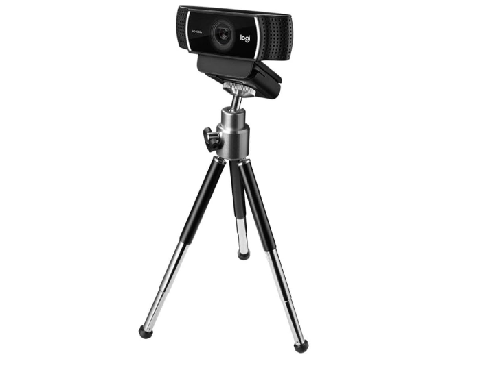 Logitech® C922 Pro Stream Webcam 1080P Camera for HD Video, Hyper-fast HD 720p at 60fps with Tripod เว็บแคม