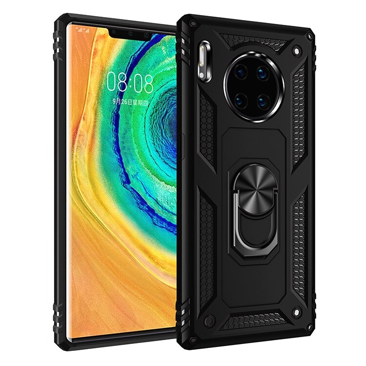Case Huawei Mate 30 Pro #เคสฝาหลัง Hybrid TPU+PC มีแหวนสวมนิ้ว