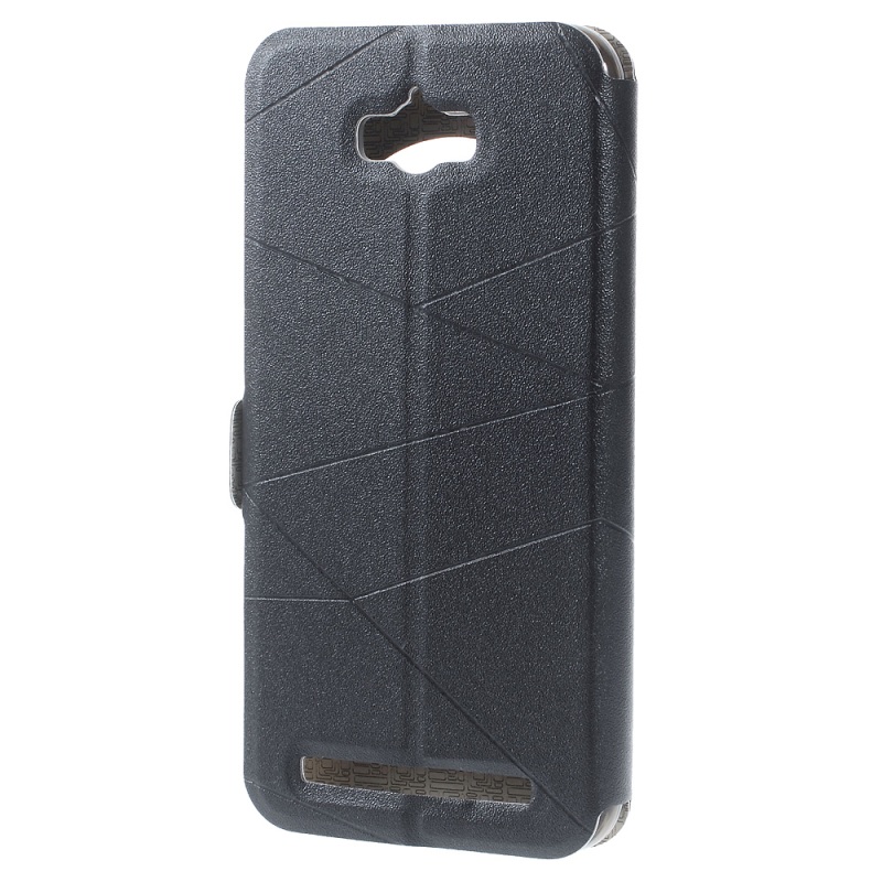 Case Asus Zenfone Max ZC550KL ฝาพับหนัง PU เป็นลายเส้นมีช่องวิว สีสันสดใส