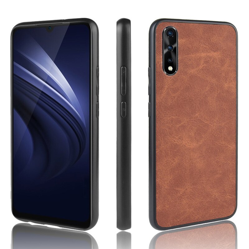 Case Vivo S1 #เคสฝาหลัง TPU เคลือบผิวด้วยหนัง PU