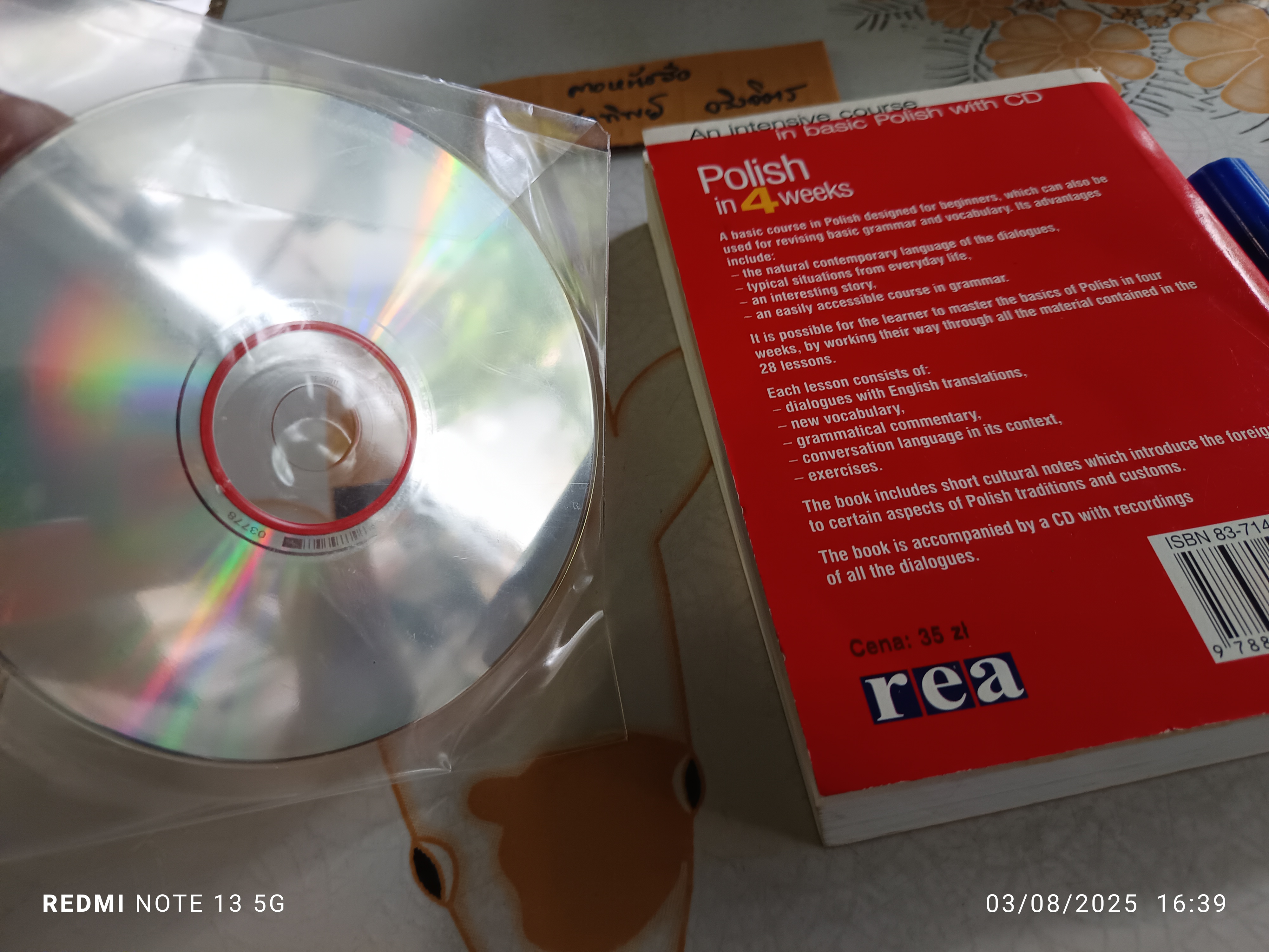 Polish in 4 weeks : an intensive course in basic Polish with CD (2 ภาษา Polish - English) เรียนภาษาโปแลนด์เร่งรัดภายใน 4 สัปดาห์ **สินค้าหมด**