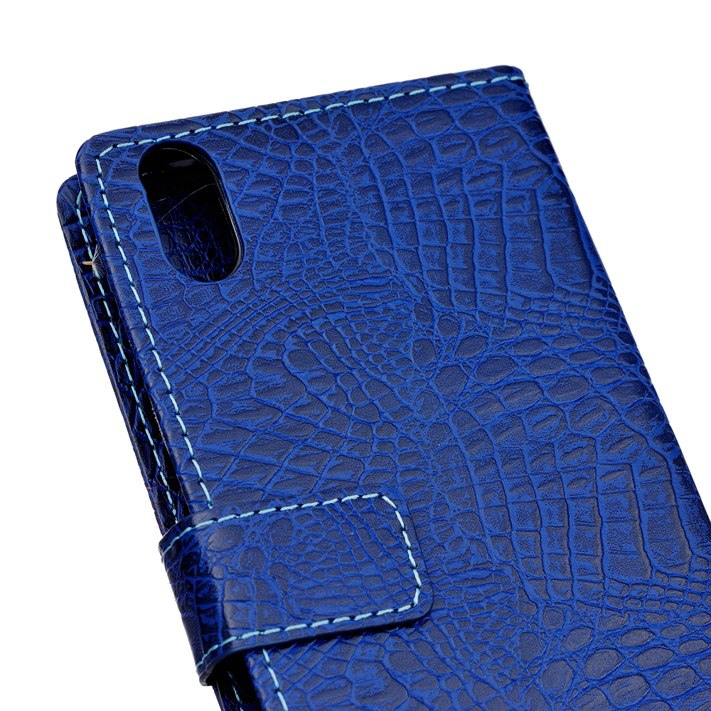 เคส Wiko Robby 2 #เคสฝาพับหนัง PU แบบกระเป๋าสตางค์ลายหนังจระเข้