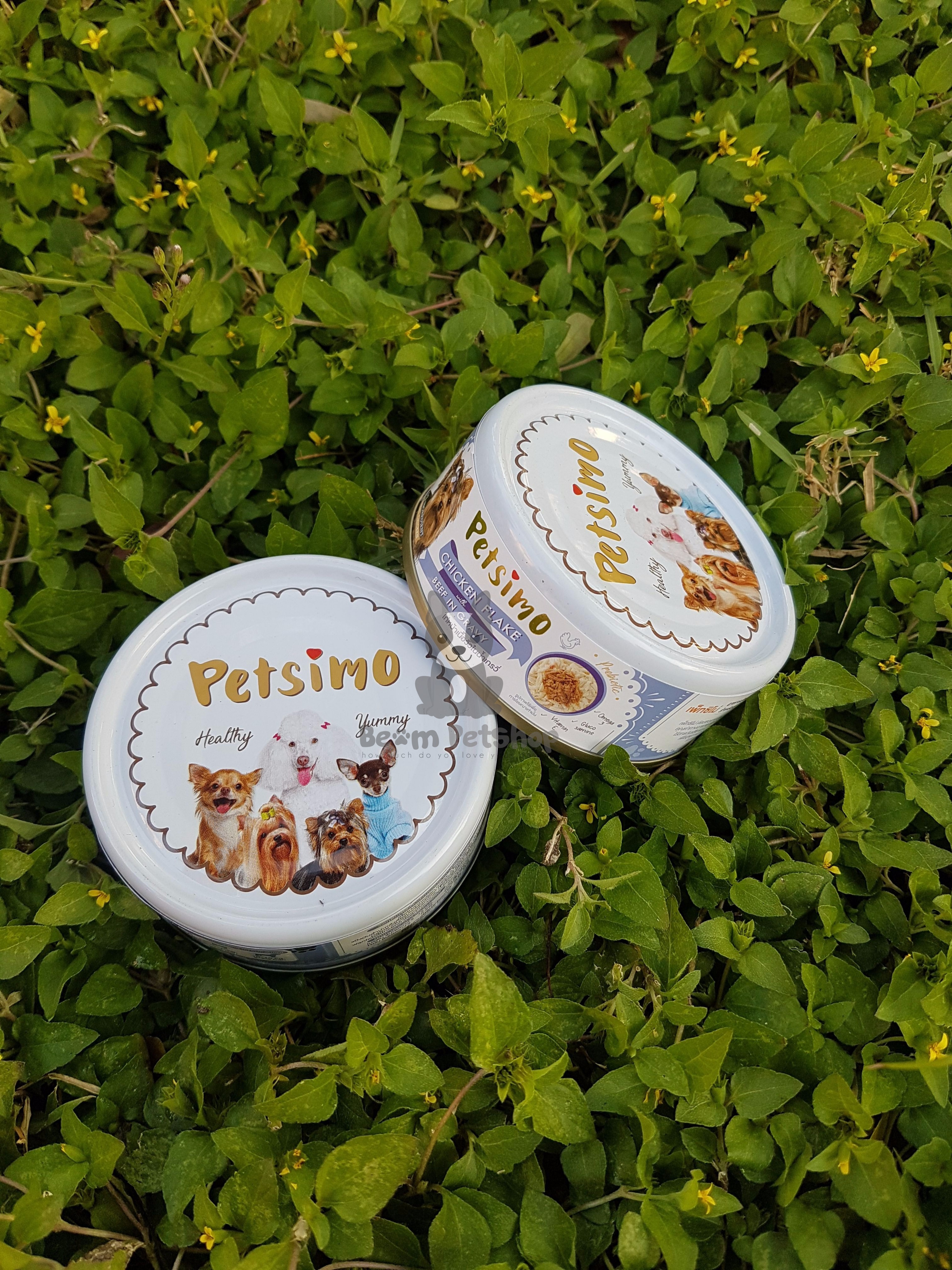 Petsimo รสไก่หน้าเนื้อวัวในน้ำเกรวี่ 85g