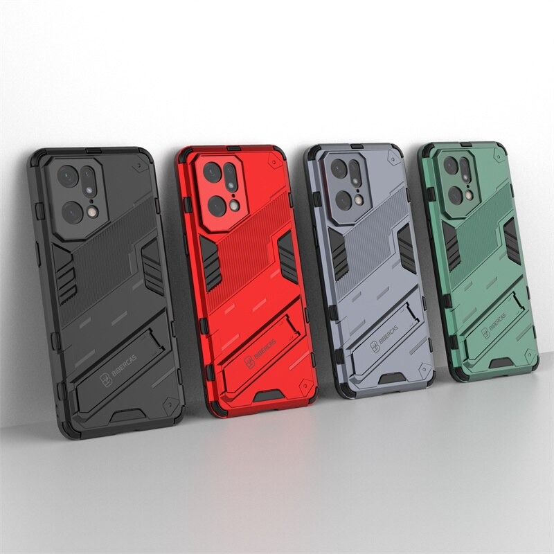 Case OPPO Find X5 Pro 5G #เคสฝาหลังพลาสติก ไฮบริด TPU + Kickstand