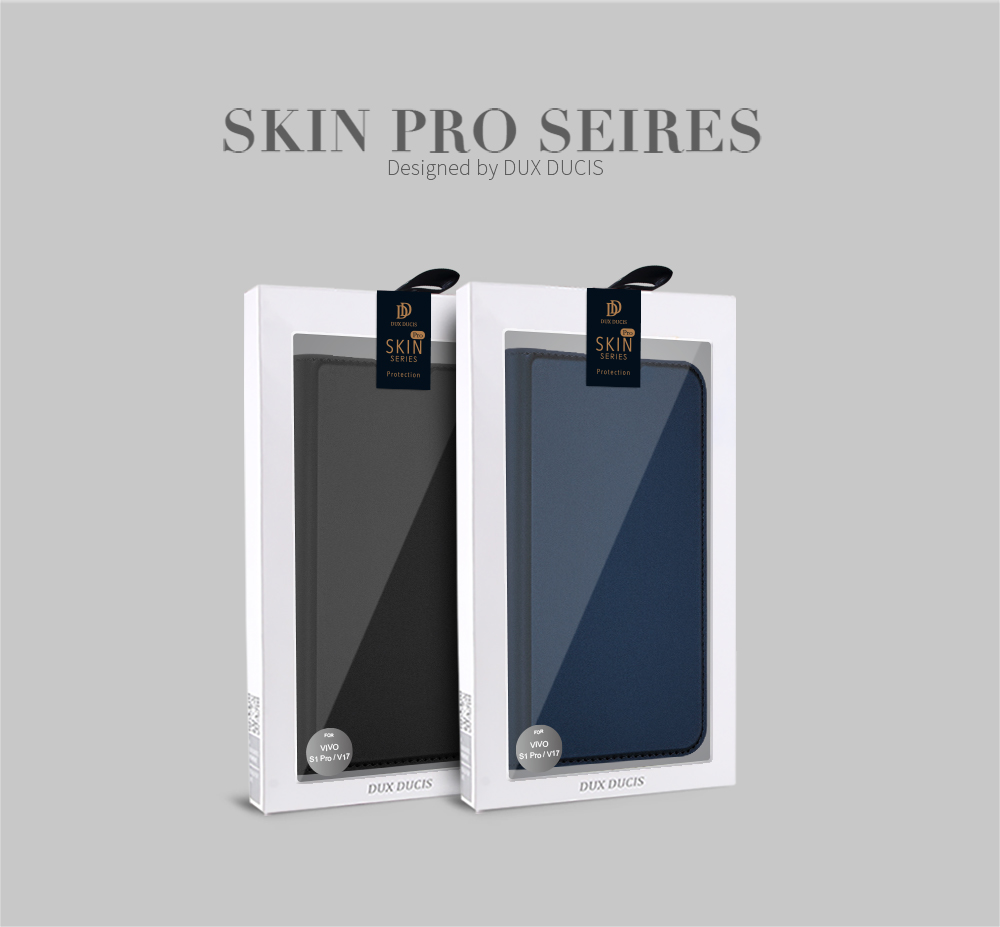 เคส Vivo S1 Pro #เคสฝาพับหนัง PU DUX DUCIS Skin Pro Series Auto-absorbed PU Leather คุณภาพดี