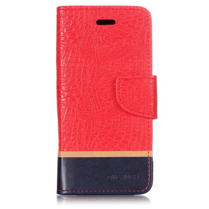 เคส Samsung Galaxy J4+ #เคสฝาพับหนัง PU ผิวหนังจระเข้ Crocodile Texture Splicing PU Leather