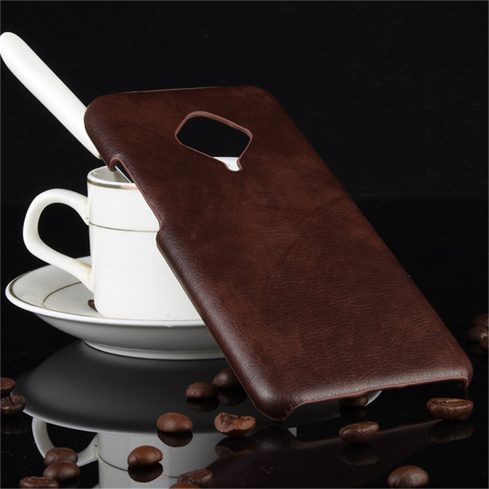 Case Vivo S1 Pro #เคสฝาหลังพลาสติกแข็งเคลือบหนัง PU ลายผิวลิ้นจี่ Litchi Skin Leather Coated