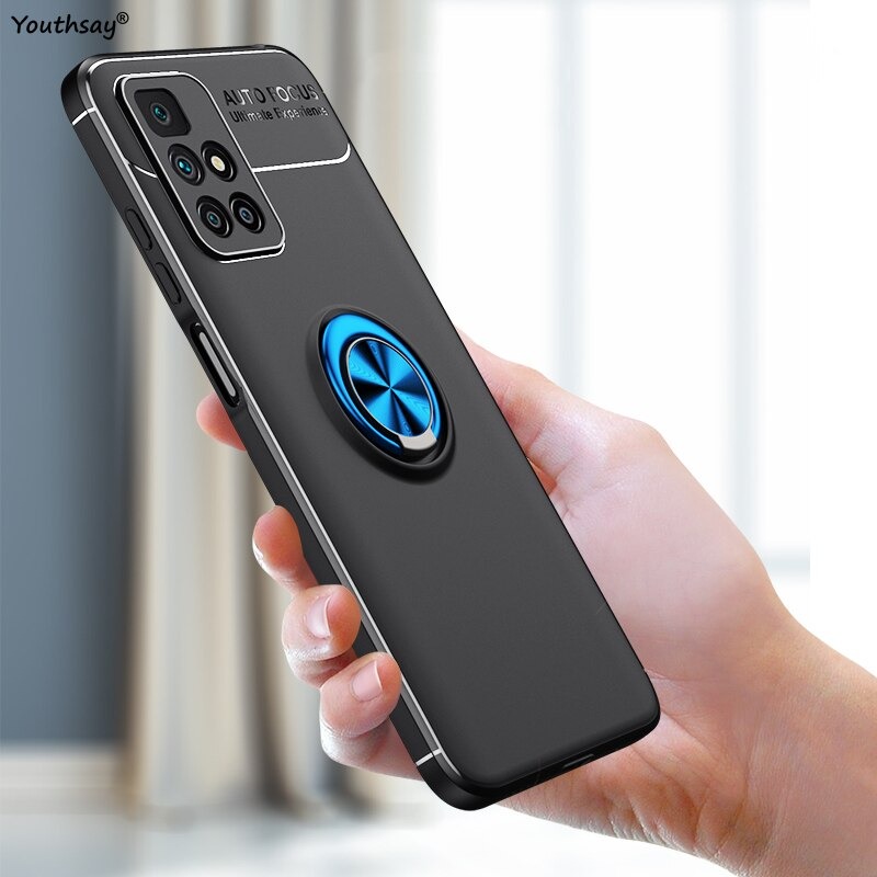 Case POCO M4 Pro 5G#เคสฝาหลัง TPU Finger Ring Kickstand (แผ่นโลหะแบบ Built-in)