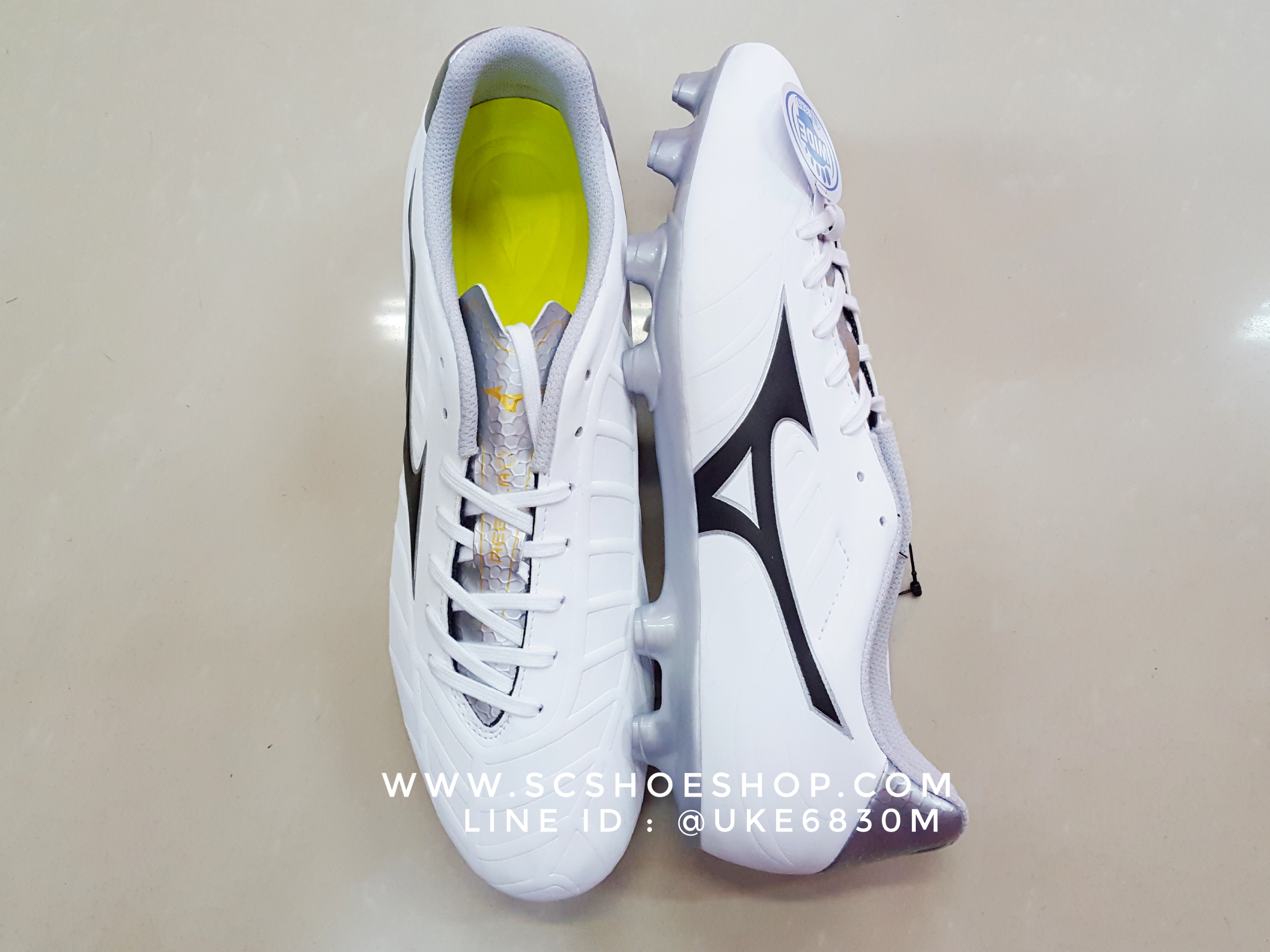 🔥🔥สตั๊ด MIZUNO สีขาว GA188509 ของแท้💯✔✔