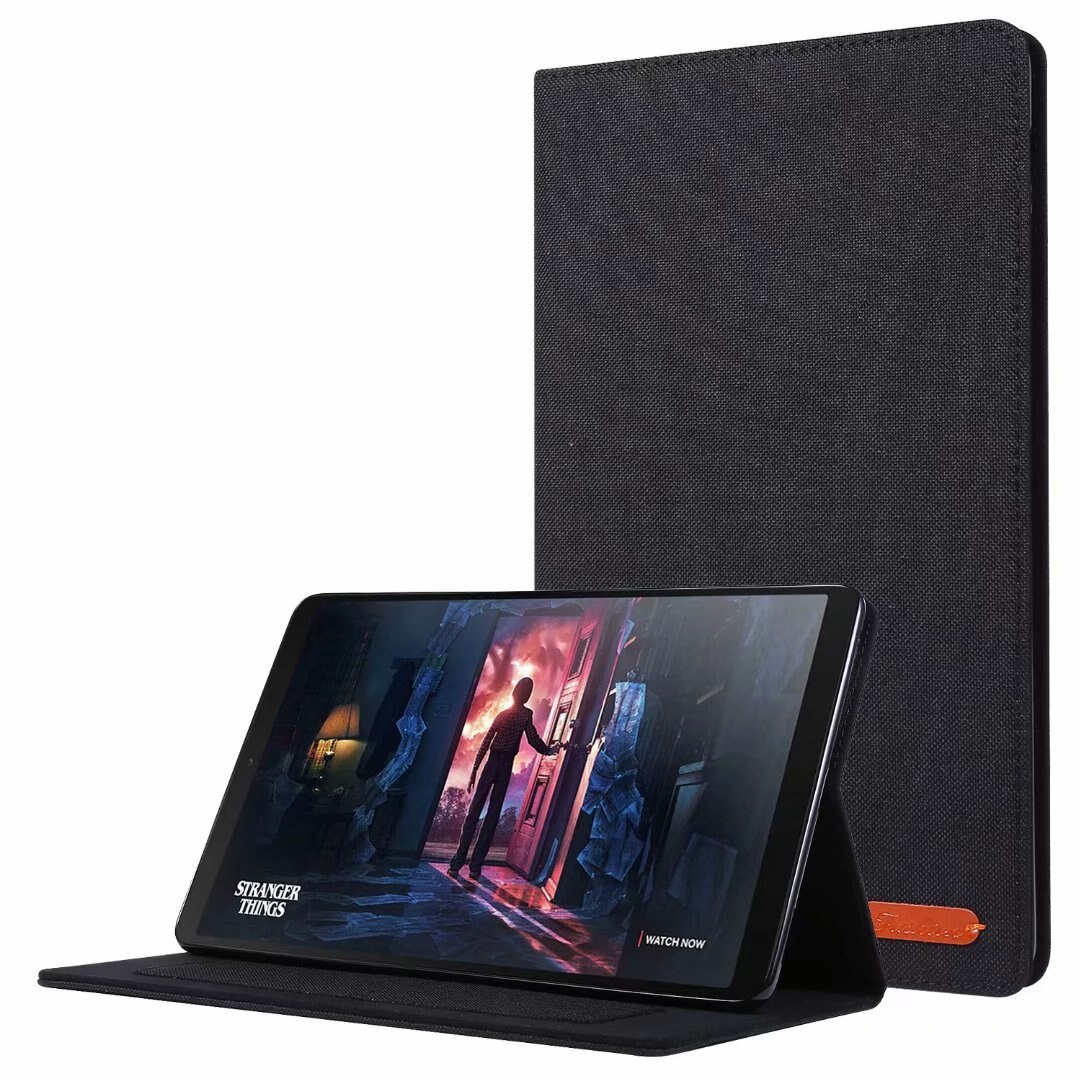 Case Samsung Galaxy Tab S5e SM-T720 SM-T725 #เคสฝาพับหนัง PU ผิวผ้าพับตั้งได้ Cloth Leather Wallet