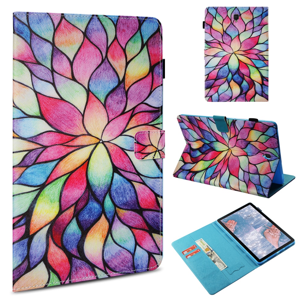 Case Samsung Galaxy Tab A 10.5 (2018) T590 T595 #เคสฝาพับหนัง PU พิมพ์ลวดลายน่ารักๆ Pattern Printing Magnetic Wallet Leather