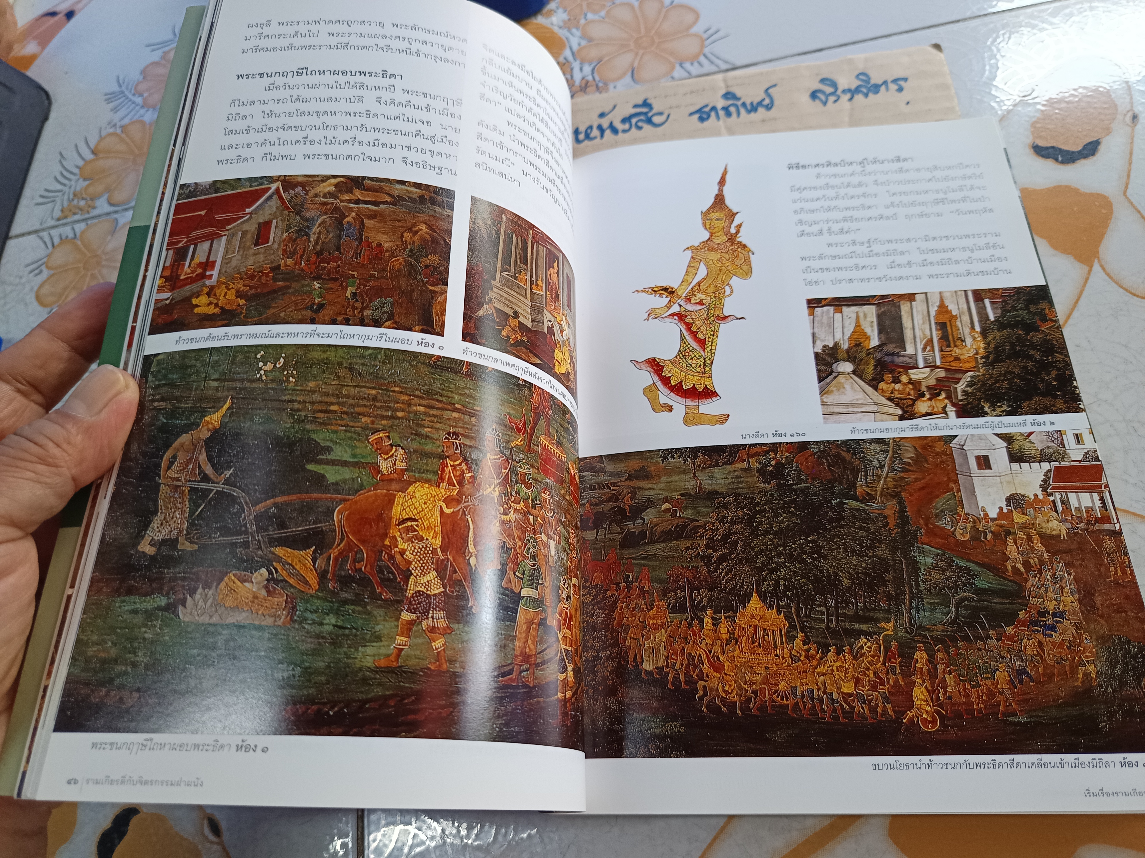 รามเกียรติ์กับจิตรกรรมฝาผนัง รอบพระระเบียงวัดพระศรีรัตนศาสดาราม โดย นิดดา หงษ์วิวัฒน์ (ปกอ่อน-อาร์ตมัน 4 สีทั้งเล่ม) **สินค้าหมด**