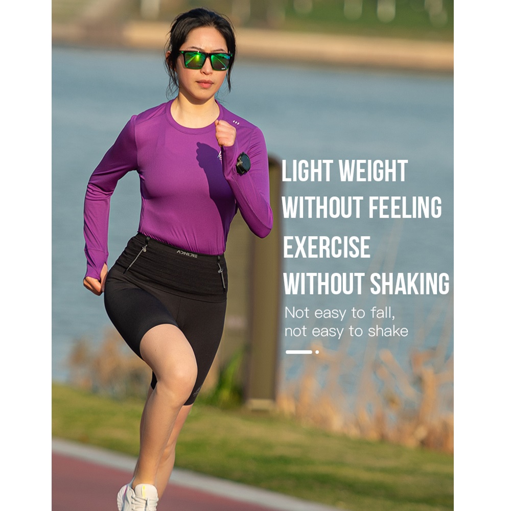 กระเป๋าคาดเอว สายติด bib ใส่ของได้รอบ คล้องไม้เท้าเทรล ของแท้จาก AONIJIE (A29)