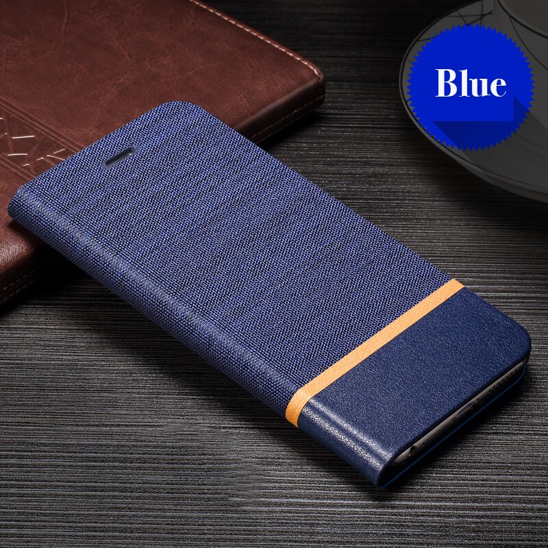 เคส Vivo X9 Plus #เคสฝาพับหนัง PU เคลือบผิวผ้าออกแบบสี Contrast คุณภาพดี PU Leather Phone Bag Case