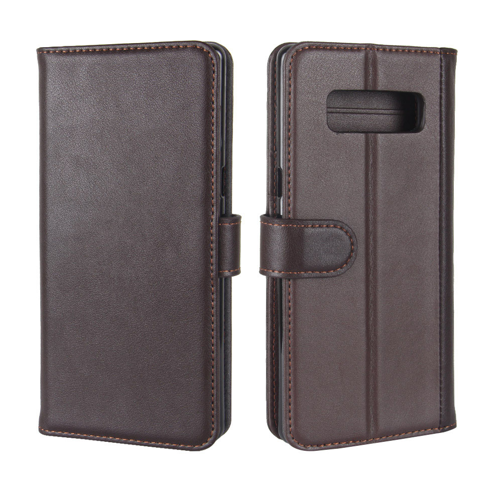 เคส Samsung Galaxy Note 8 #เคสฝาพับสไตล์กระเป๋าสตางค์รูปแบบหนังแท้แยกมีช่องเสียบบัตรคุณภาพดี