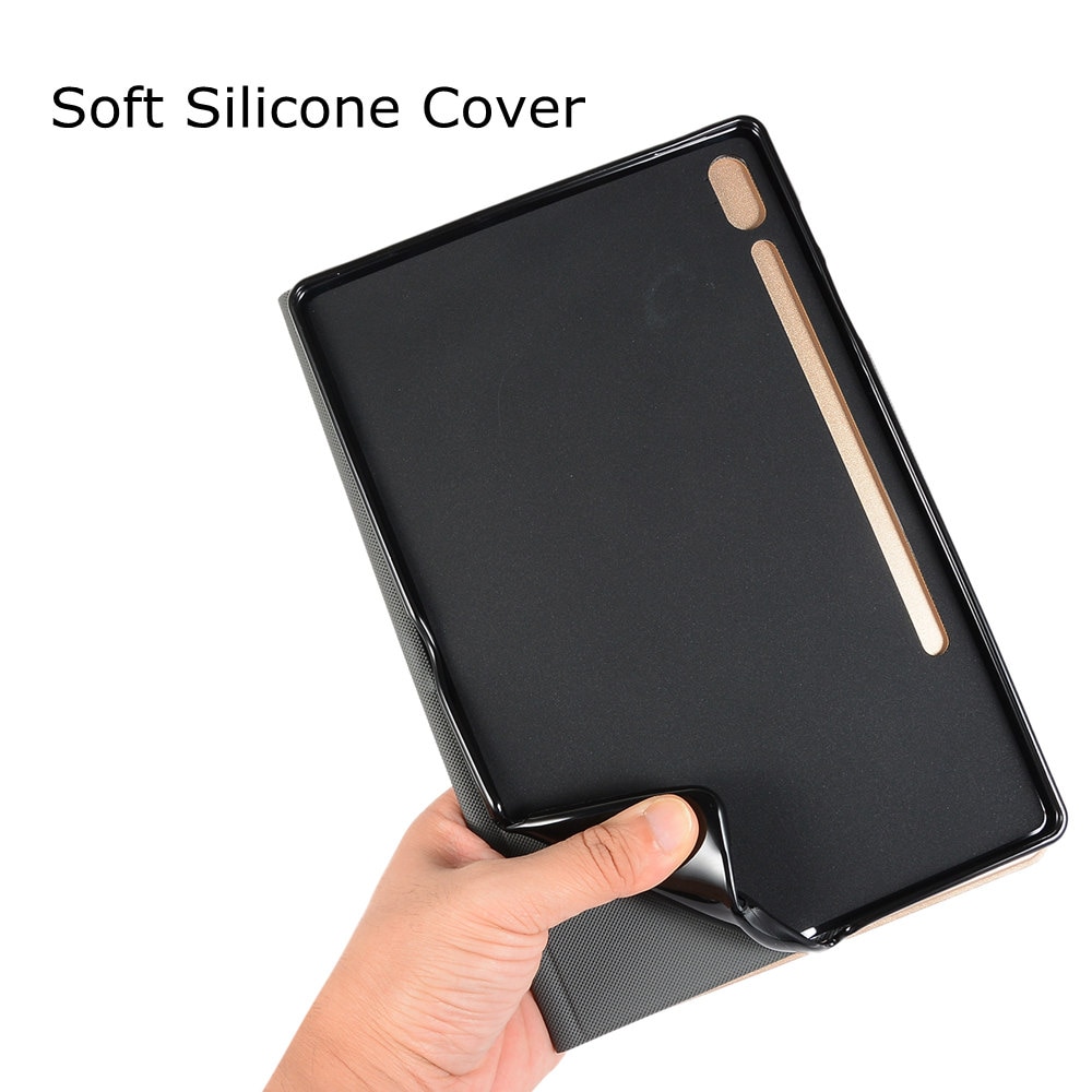 Case Samsung Galaxy Tab S7 SM-T870 SM-T875 #เคสฝาพับผิวเคลือบ Cloth Coated Leather Stand Flip