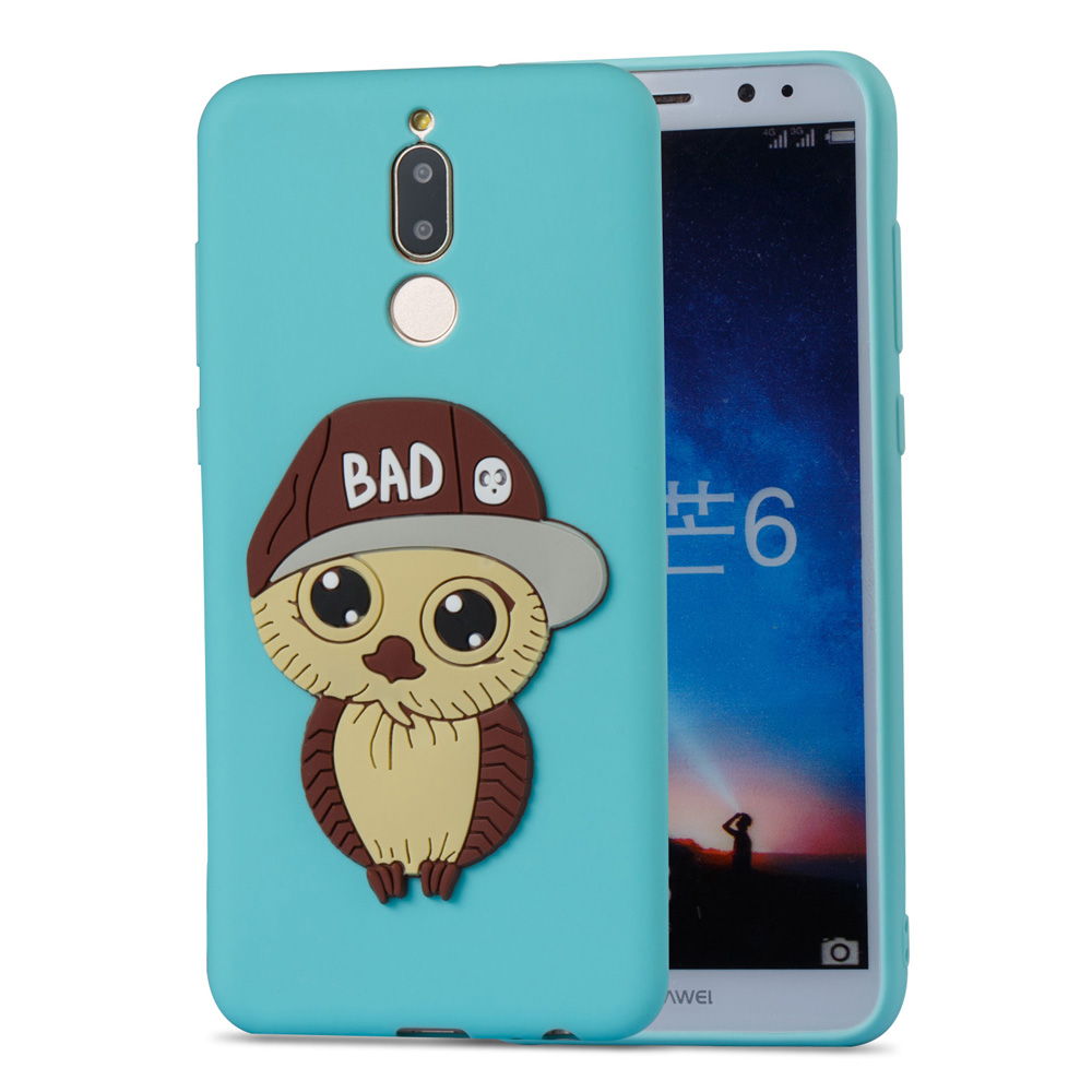 Case Huawei Nova 2i #เคสฝาหลังนิ่มลายนกฮูกใส่หมวก 3D น่ารัก Cute 3D Owl with Cap Pattern Gel
