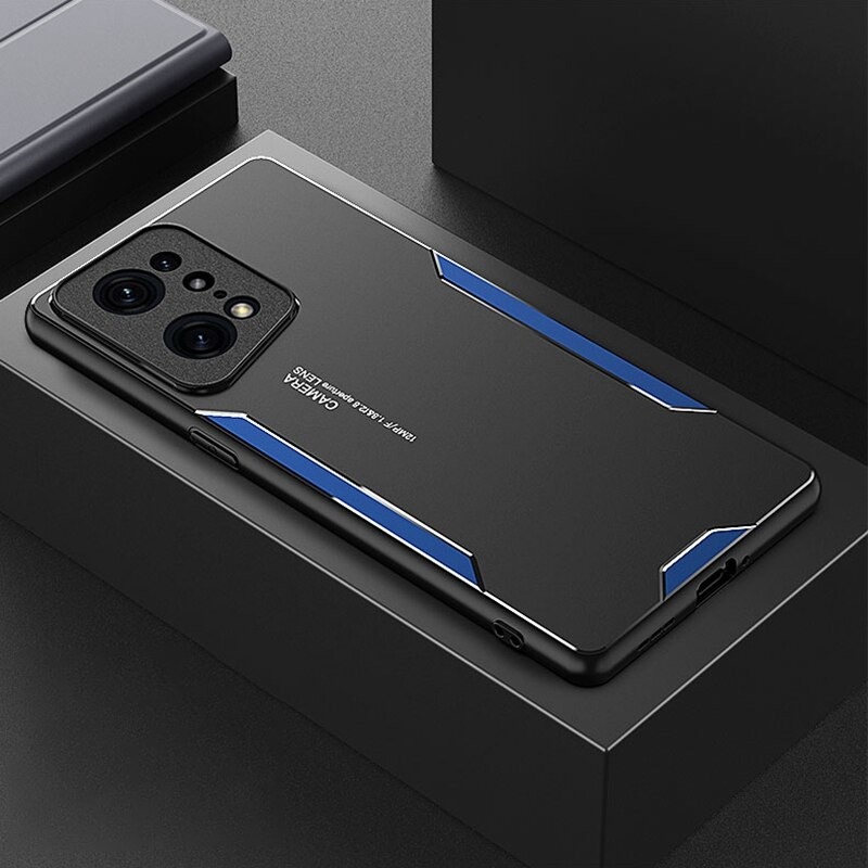 เคส OPPO A77s #เคสฝาหลังไฮบริด Metal +TPU Shockproof metal back plate Phone Back Cover (สินค้าตัวอย่างสินค้าจริงตรงตามรุ่น)