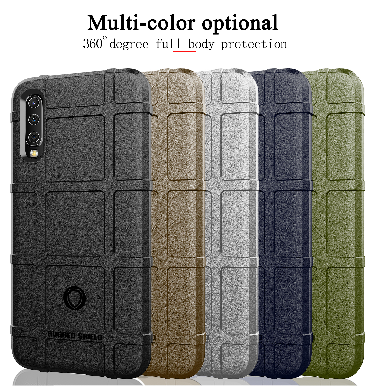 เคส Samsung Galaxy A50 / A50s / A30s #เคสฝาหลัง Rugged Shield Series Soft Silicone Shock Absorption Matte กันกระแทก