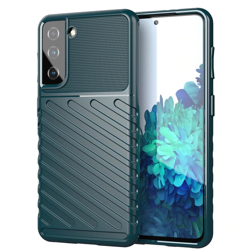Case Samsung Galaxy S21 FE 5G #เคสฝาหลัง TPU อ่อน Thunder Series Twill Texture Soft TPU