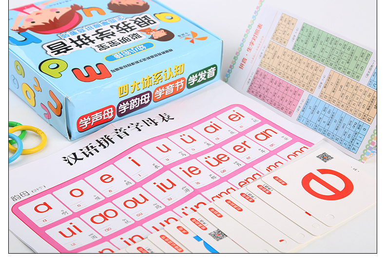 บัตรคำศัพท์สมาร์ทการ์ดสอนออกเสียงพินอิน 聪明宝宝跟我学拼音