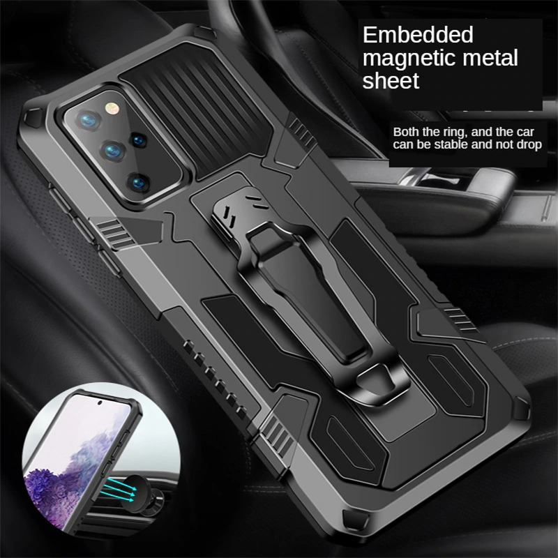 Case OPPO Reno 5 Pro 5G#เคสฝาหลังกันกระแทกมีคลิบหนีบ ไฮบริด พลาสติก+TPU Heavy Duty Rugged Hybrid