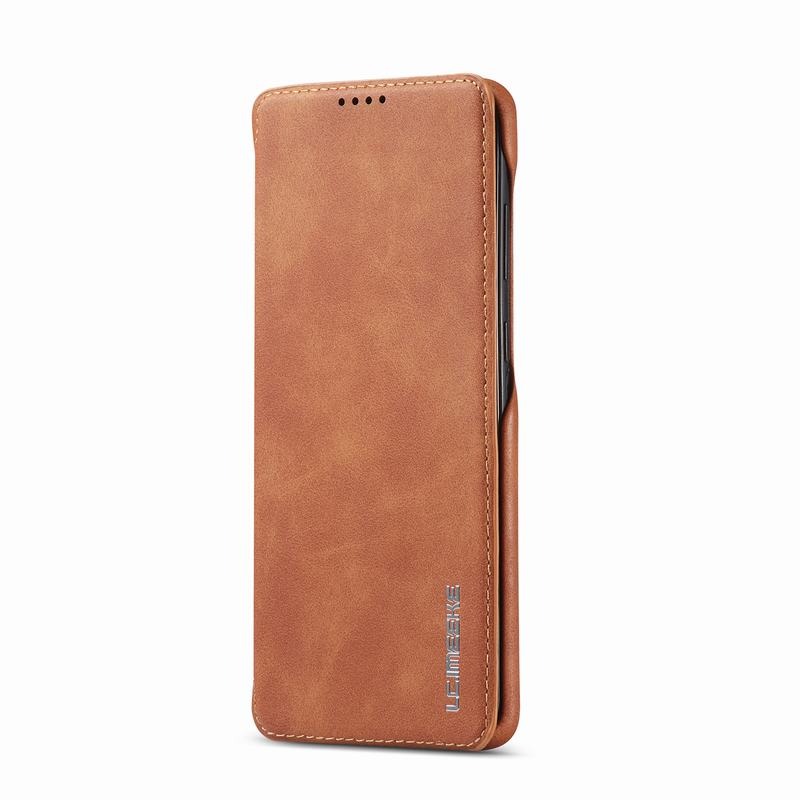 เคส Samsung Galaxy S20 Ultra / S20 Ultra 5G #เคสฝาพับหนัง PU มีช่องใส่บัตร LC.IMEEKE Retro Style Leather Card Holder