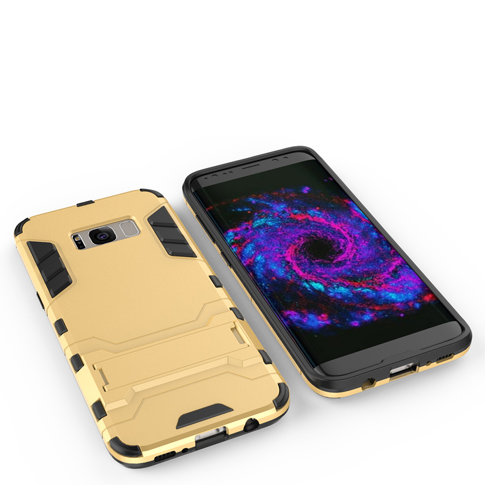เคส Samsung Galaxy S8 Plus #เคสฝาหลัง PC + TPU Hybrid Back Case มีขาตั้ง