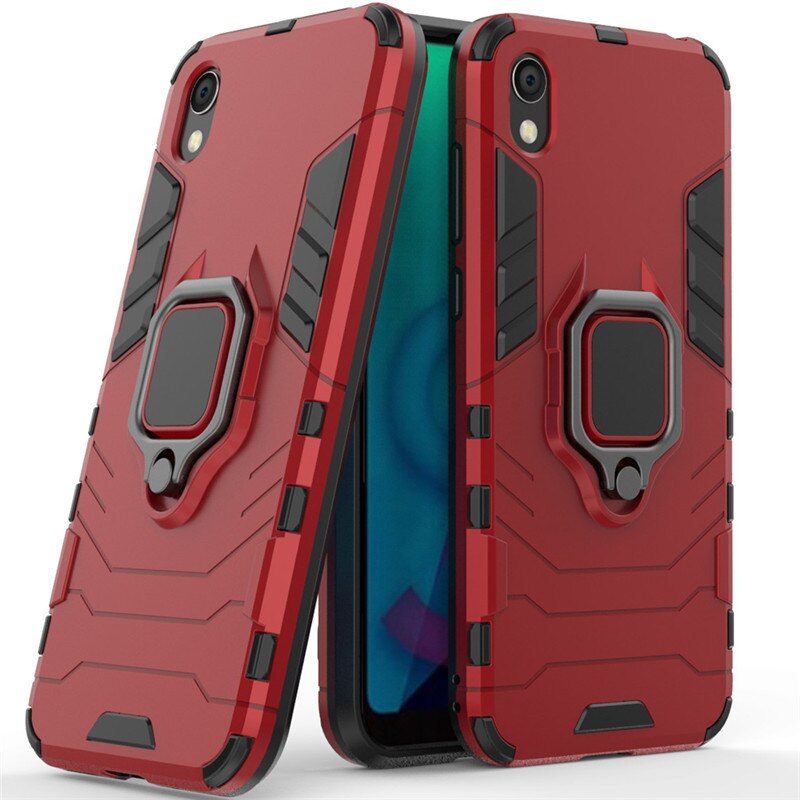 Case Huawei Y5 (2019) #เคสฝาหลังพลาสติกแข็ง +TPU Hybrid Case มีแหวนสวมนิ้วโลหะ
