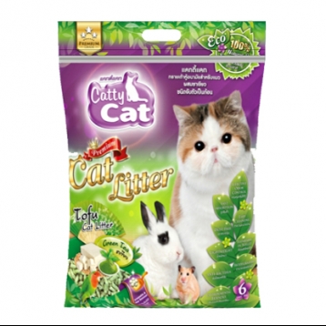 ทรายแมว Catty Cat 6 ลิตร เต้าหู้ชาเขียว DB91