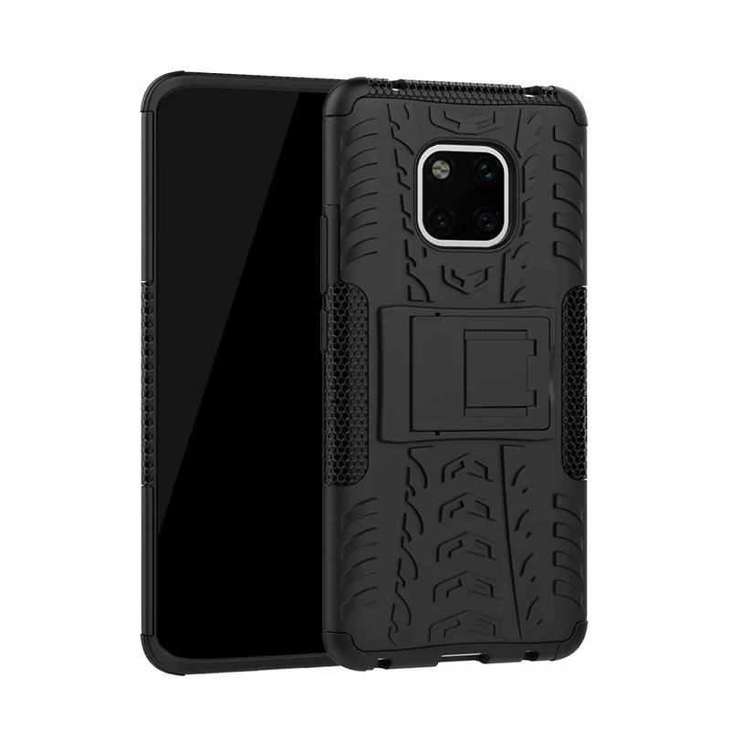 Case Huawei Mate 20 Pro #เคสฝาหลังกันลื่น Cool Tyre Pattern Kickstand (PC + TPU)