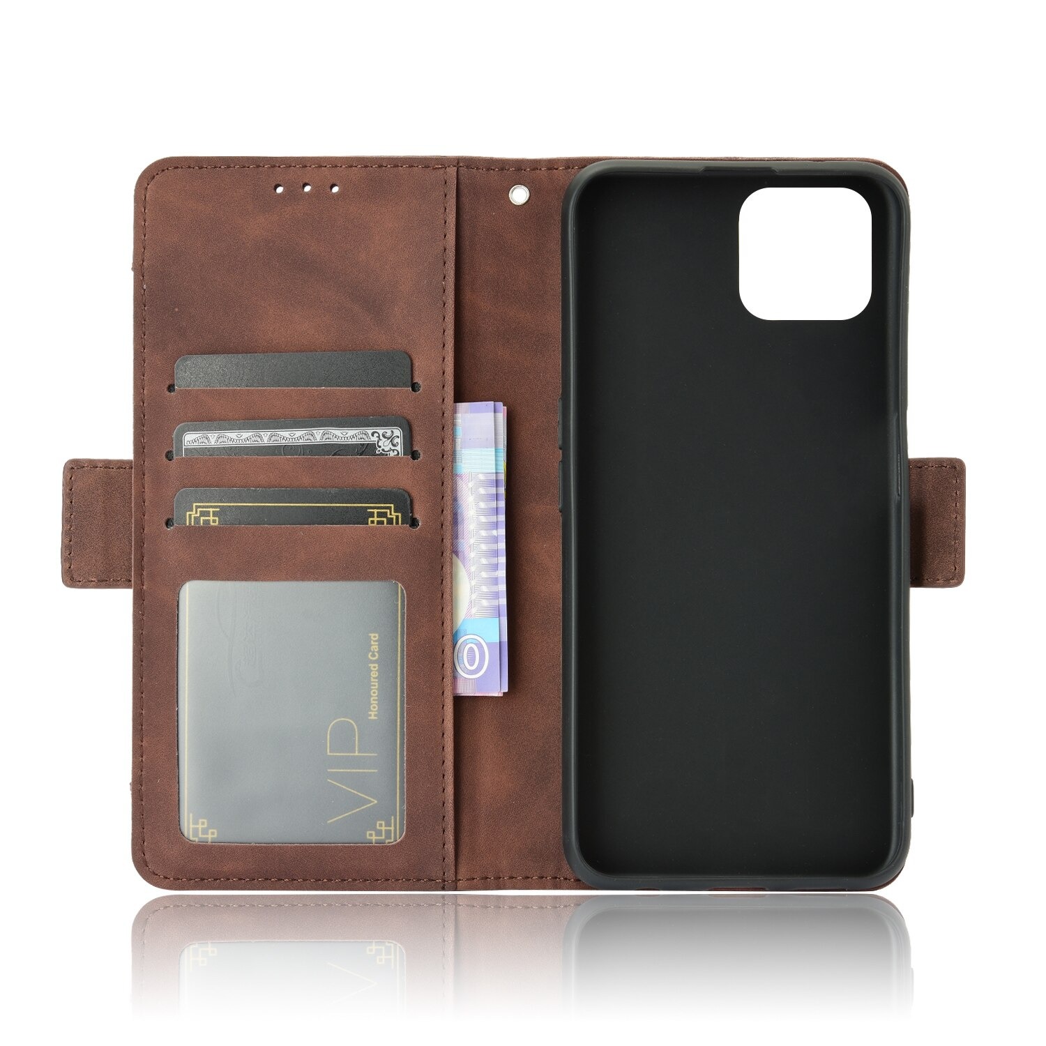 เคส OPPO Reno 4Z 5G #เคสฝาพับหนัง PU มีที่เสียบการ์ดหลายช่อง Multiple Card Slots PU Leather Cover