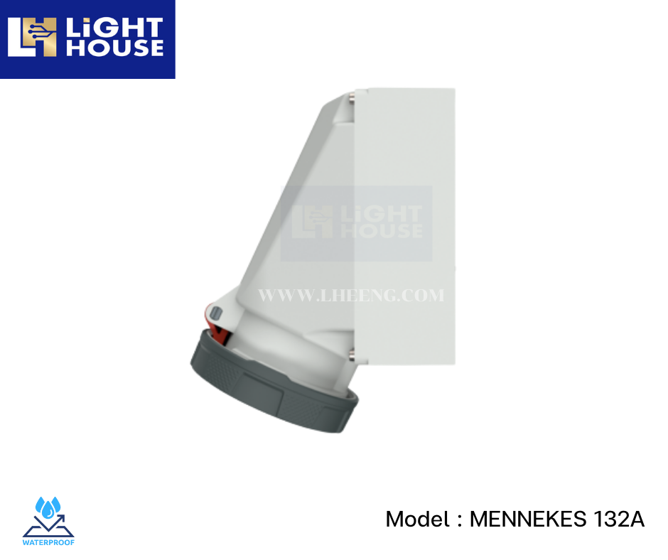 MENNEKES 132A ปลั๊กตัวเมียติดพนัง (3P+E) 63A 400V IP67