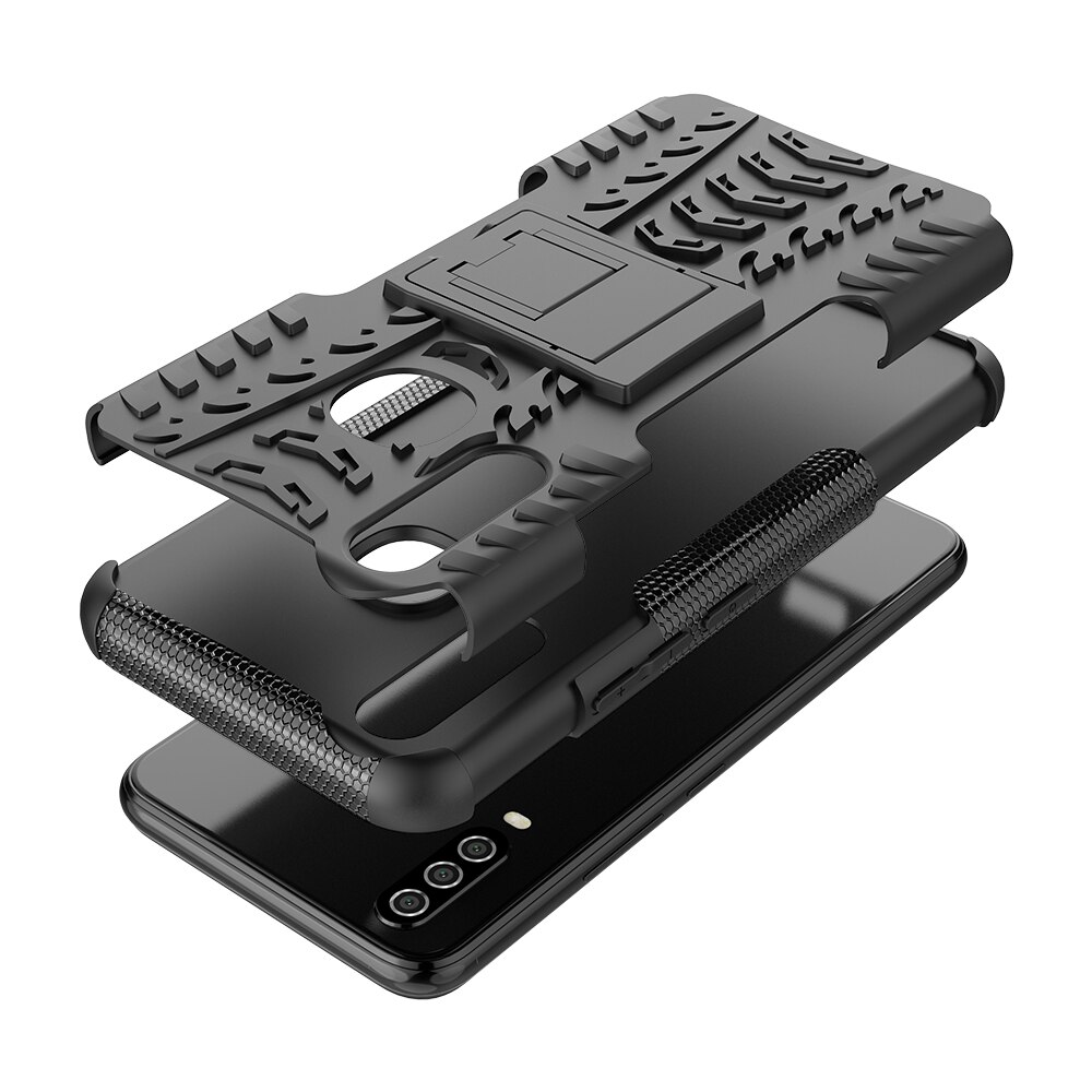 เคส vivo Y12 #เคสฝาหลังพลาสติกแข็งกันลื่น Cool Tyre Pattern Kickstand (PC + TPU)