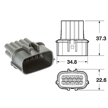 ปลั๊กต่อสายไฟในรถยนต์,AUTOMOTIVE CONNECTORS KST,050 RS DEW SERIES SEALED 1.25sqmm