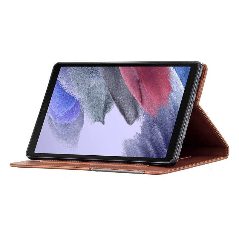เคส Samsung Galaxy Tab A7 Lite 8.7" (T220,T225) #เคสฝาพับหนัง PU มีช่องเสียบ ID บัตรอื่นๆในตัว Geometric Pattern Leather Card Holder Protective