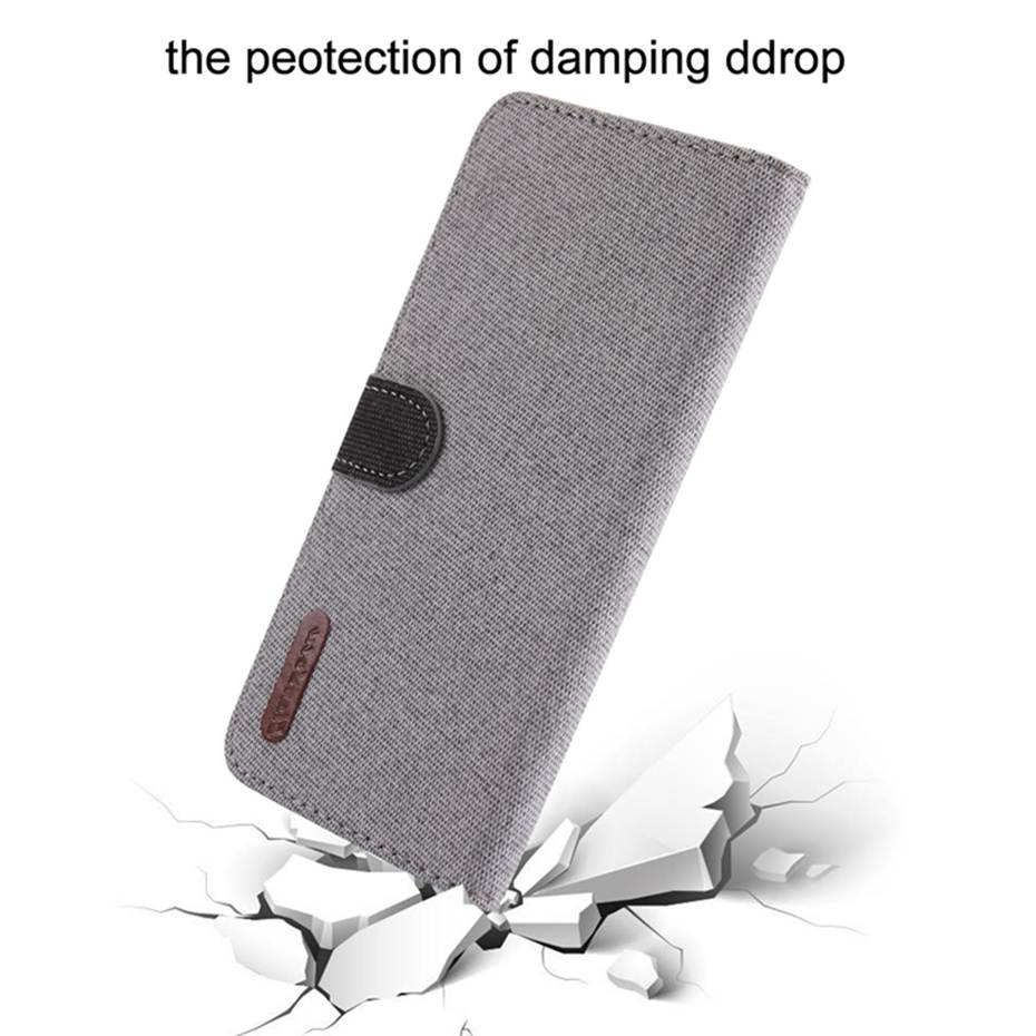 Case Xiaomi Mi A1 #เคสฝาพับหนัง PU เคลือบผิวผ้า Linen Fabric PU Leather Card Storage Phone Case