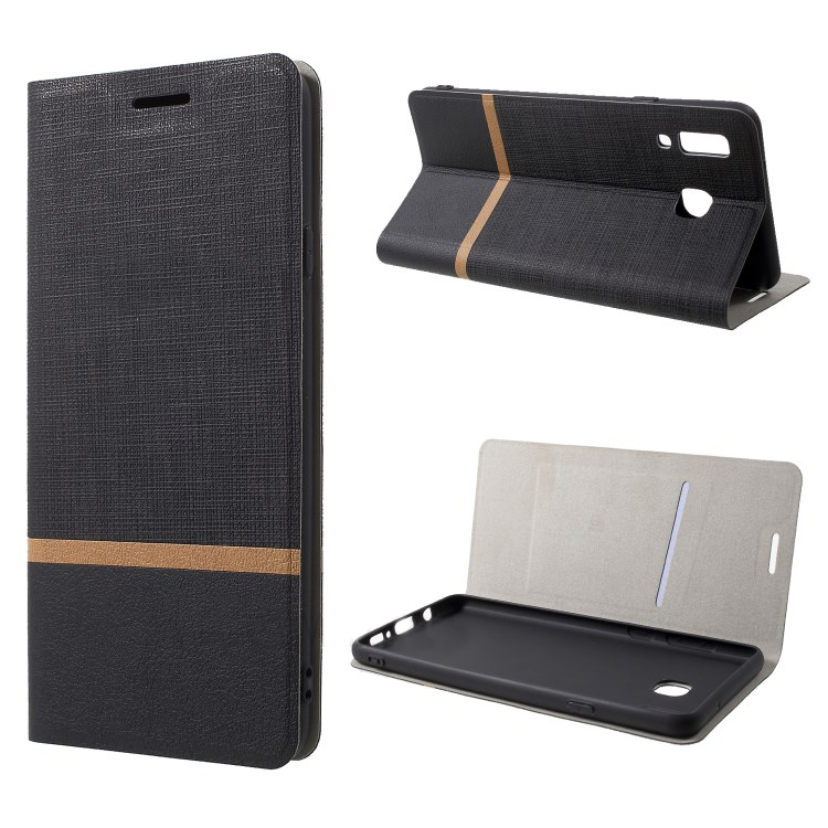 Case Samsung Galaxy A8 Star #เคสฝาพับหนัง PU Contrast Color ปกเสริมด้วยแผ่นเหล็กคุณภาพดี