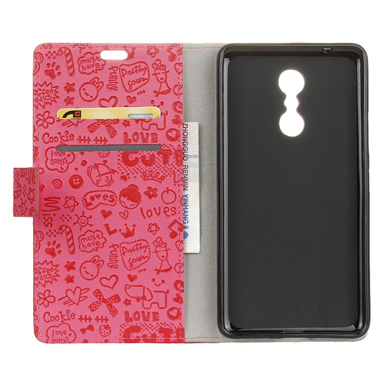 เคส Lenovo K6 Note สไตล์กระเป๋าสตางค์ ภาพการ์ตูน Graffiti น่ารักๆสีสันสดใสสวยงาม