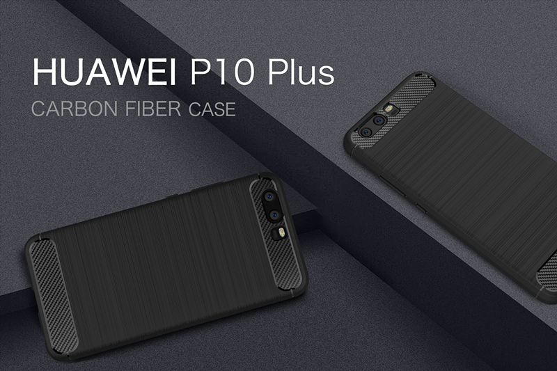 เคส Huawei P10 Plus เคสฝาหลังคาร์บอนไฟเบอร์ - TPU ดีไซด์สวยงาม
