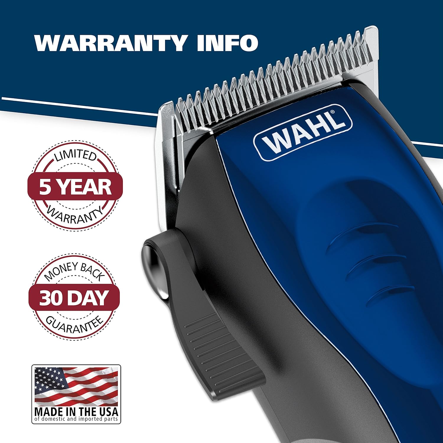 WAHL® Clipper Self-Cut Personal Haircutting Kit รุ่น 79467 ปัตตาเลี่ยน ชุดตัดผมตกแต่งผมด้วยตนเอง 22 ชิ้น ขนาดกะทัดรัด