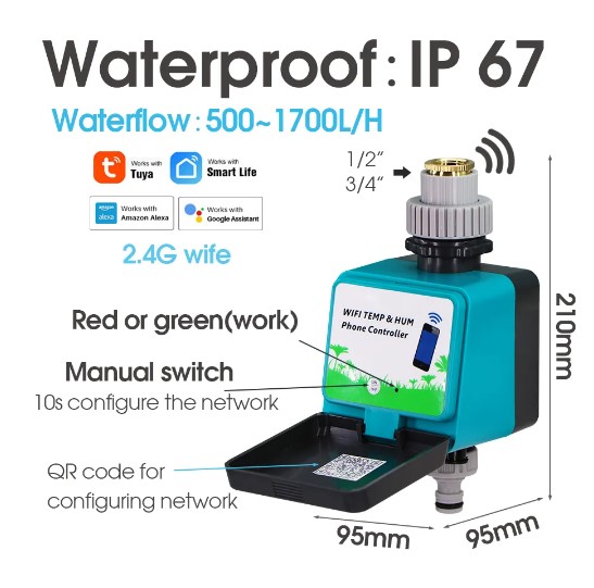 WiFI Smart Watering Irrigation + Solar Cell ระบบรดน้ำเซนเซอร์วัดความชื้นดิน