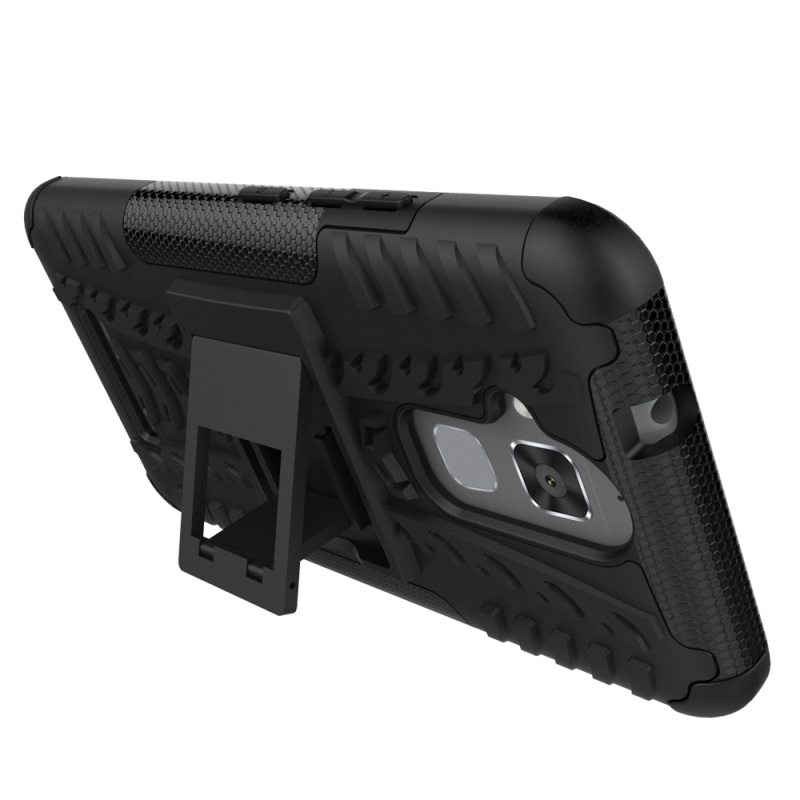 เคส Asus Zenfone 3 Max ZC520TLเคสฝาหลังไฮบริด Tire Pattern Hybrid PC + TPU Kickstand Case