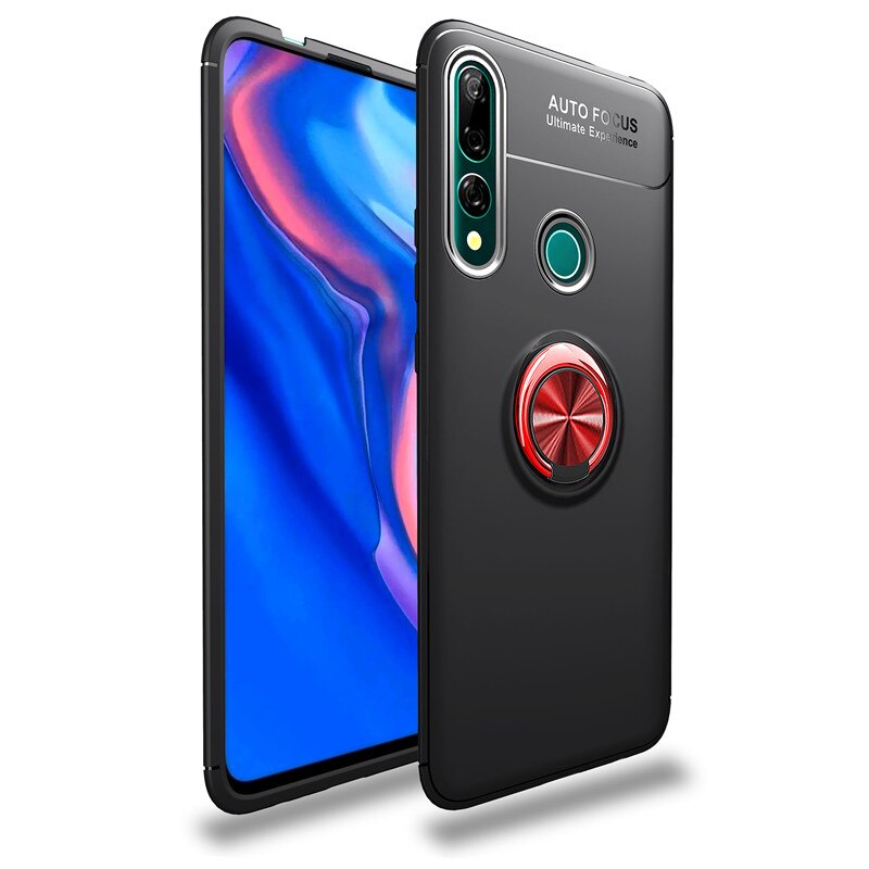 Case Huawei Y9 Prime 2019 #เคสฝาหลัง TPU Finger Ring Kickstand (แผ่นโลหะแบบ Built-in)